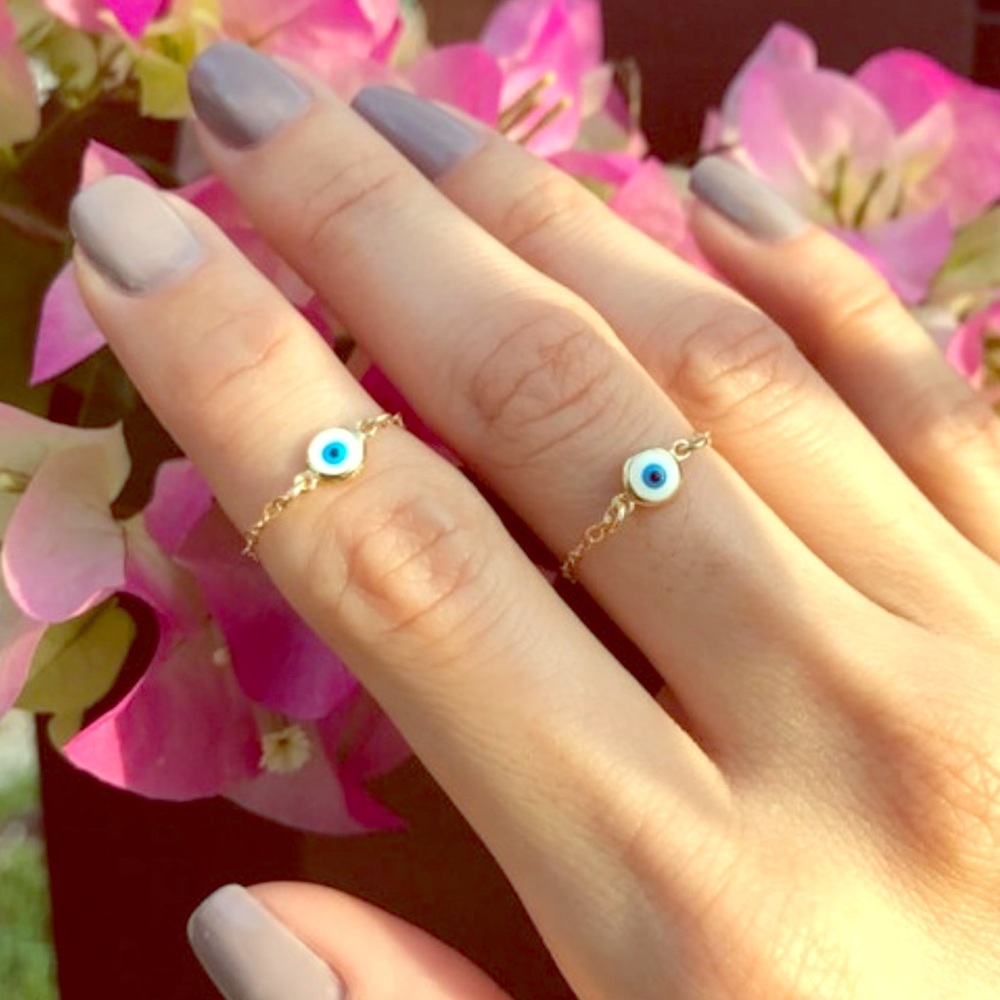 Evil Eye Chain Ring 5/$25